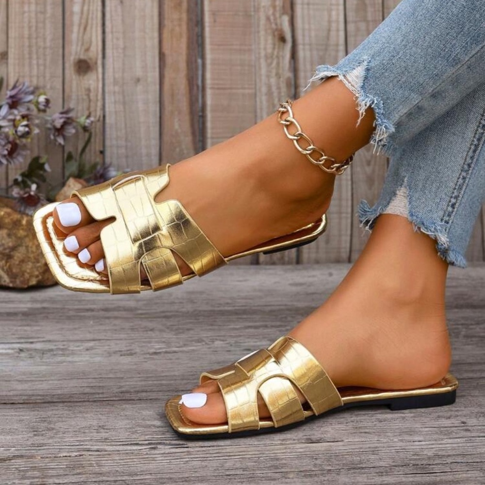 Gold sandals